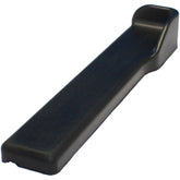 Angled view of 17" x 3" Invacare Full Length Wheelchair Armrest Pad with Elbow Stop